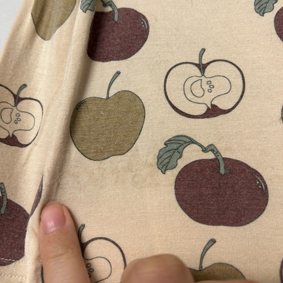 Kate Quinn OG Bamboo Apple print LS onesie & panda pants. Size 18-24m - Picture 6 of 11